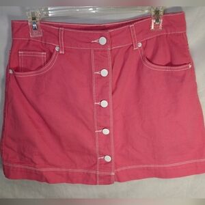 Forever 21 Women's Hot Pink Mini Denim Skirt Size Large